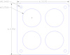 FOG-1175 Carb Base Gasket, Holley Dominator 4 Hole, Paper w/Silicone Coating, 2.25 in. Dia., .030 in. - image 1