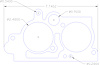 FOG-1182 Intake Manifold Gasket, CHEVY SB 5.7L V8 ZR-1/LT-5 90-95, TBI to PLENUM BIG Port 2.48 in., .030 in., Paper w/Silicone - image 1