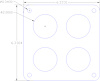FOG-1185 Carb Base Gasket, Holley Dominator 4 Hole, Paper w/Silicone Coating, 2.00 in. Dia., .030 in. - image 1