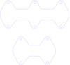 FOG-3249P Plastic Exhaust Port Covers, Ford MOD 6.8L Sohc 2005-2011 3V, (3 & 2 Segment), Set of 4 - image 1