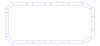 FOG-5017-4 Oil Pan Gasket, Chrys. AJPE 1996-2019 426CI Nitro HEMI, Steelcore Laminate w/Silicone Coating, .100 in. - image 1