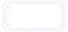 FOG-5042-2 Oil Pan Gasket, Chevy BB Cn 1041Y Wide Rail, Paper w/Silicone Coating, .120 in. - image 1