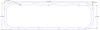 FOG-6108 Valve Cover Gaskets, Chevy Big Block/Brodix SR-20 7-Bolt, Thickness: .060 in., Paper w/Silicone - image 1