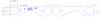 FOG-7011 GPC Header Gaskets Chevy 265-400CI SB, Square Port - image 1
