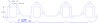 FOG-7024 GPC Header Gaskets Ford Fe CJ-SCJ 352-428CI BB, Rectangle Port - image 1