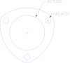 FOG-7029 Collector Gaskets, UNIVERSAL, GRAPHITE, 3-Bolt, 2.5" Dia., Pair - image 1