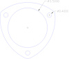 FOG-7036 Collector Gaskets, UNIVERSAL, GRAPHITE, 3-Bolt, 3.5" Dia., Pair - image 1