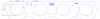 FOG-7038 GPC Header Gaskets Ford Shotgun 429CI BB, Irregular Port - image 1