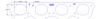 FOG-7038C RCC Header Gaskets Ford Shotgun 429CI BB, Irregular Port - image 1