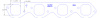 FOG-7083C RCC Header Gaskets Ford A460 & Rfe "Profiler" BB, Rectangle Port - image 1