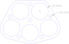FOG-7152 GPC Header Gaskets Dodge Viper V-10 Graphite Mid-pipe, Round Port - image 1
