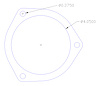 FOG-7165C Collector Gaskets, UNIVERSAL, RCC COPPER, 3-Bolt, 4" Dia., Pair - image 1