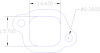 FOG-7184 GPC Header Gaskets Ford ESSLINGER 2300 I-4, Square  Port - image 1