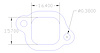 FOG-7184S Header Gaskets, Square Port, Steel Clad w/Graphite Coating, Ford Esslinger 2300, Set of 4 - image 1