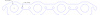 FOG-7204 GPC Header Gaskets Ford Dart 302-351W Graphite Single Bolt Pattern SB, Round Port - image 1