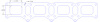 FOG-7223C Amored RCC Header Gaskets, Rectangular, Rubber Coated Copper, Mopar Hemi, AJPE Stage 6 Nitro Cylinder Heads, Pair - image 1