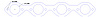 FOG-7239C RCC Header Gaskets Ford CFE Spd N SB, Round Port - image 1
