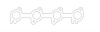 FOG-7244S Header Gaskets, Round, Steel Clad w/Graphite Coating, Ford, Modular V8, SOHC Engines, Pair - image 1