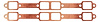 FOG-7251C Amored RCC Header Gaskets, Rectangular, Rubber Coated Copper, Mopar, Big Block RB/B, B1 Original Cylinder Heads, Pair - image 1