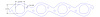 FOG-7263C RCC Header Gaskets Chevy BRODIX PB 1203 BB, Rectangle Port - image 1