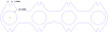 FOG-7269 GPC Header Gaskets, Round, Graphite, Ford Modular V8, 3-Valve Engines, Pair - image 1