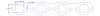 FOG-7302C RCC Header Gaskets Ford Rfe Profiler SB, Square  Port - image 1