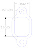 FOG-7319S Header Gaskets, Rectangular, Steel Clad w/Graphite Coating, Cummins, 12-Valve Engine, Set of 6 - image 1