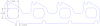 FOG-7327 GPC Header Gaskets Ford MOD Dohc Raptor 6.2L V-8, Square  Port - image 1