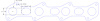 FOG-7375 GPC Header Gaskets, Oval, Graphite, Ford Powerstroke, Pair - image 1