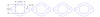 FOG-7433C RCC Header Gaskets Chevy Brodix 3X BB, D-Port - image 1