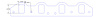 FOG-8023-3 Intake Gaskets, Ford SB SVO/Yates, Port: 1.35 in. x 1.95 in., Thickness: .050 in., Steelcore Laminate w/Silicone - image 1