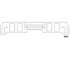 FOG-8032-2 Intake Gaskets, Oldsmobile BATTEN 455ci, Port: 1.38 in. x 2.38 in., Thickness: .120 in., Paper w/Silicone - image 1