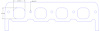 FOG-8056 Intake Gaskets, Ford Big Block 429ci "Shotgun" Hemi, Port: 2.51 in. x 2.66 in., Thickness: .060 in., Paper w/Silicone - image 1