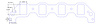 FOG-8084-3 Intake Gaskets, Ford Big Block C460ci, Port: 1.80 in. x 2.64 in., Thickness: .050 in., Steelcore Laminate w/Silicone - image 1