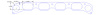 FOG-8181-2 Intake Gaskets, Ford 4.6L DOHC, Port: 1.56 in. x 2.58 in., Thickness: .120 in., Paper w/Silicone - image 1