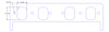 FOG-8184-2 Intake Gaskets, Chrysler Big Block B1 361-440ci TS, Port: 1.94 in. x 2.57 in., Thickness: .120 in., Paper w/Silicone - image 1