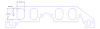 FOG-8192-5 Intake Gaskets, Chevy/Dart BB 11-Deg "Big Chief", Oval Port: 1.86 in. x 2.76 in., Thickness: .030 in., Paper - image 1