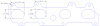 FOG-8193 Intake Gasket, Ford 2.3L SOHC, Intake Port: 1.42 in. x 2.11 in., Thickness: .060 in., Exhaust Port: 1.42 in. x 1.75 in. - image 1