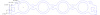 FOG-8225 Intake Gaskets, Ford/Kaase Boss Nine Hemi, Port Dia: 2.50 in., Thickness: .060 in., Paper w/Silicone, C) - image 1