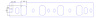FOG-8240-2 Intake Gaskets, Ford/Edelbrock SB, Large Port: 1.40 in. x 2.35 in., Thickness: .120 in., Paper, w/End Seals - image 1