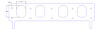 FOG-8249-3 Intake Gaskets, Dodge Pro Stock 500ci, 2.21 in. x 2.72 in., Thickness: .050 in., Steelcore Laminate w/Silicone - image 1