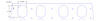 FOG-8251-3 Intake Gaskets Ford/Roush-Yates Pro Stock/Mod 500, Oval Port: 2.20 in. x 2.74 in., Thickness: .050 in. - image 1