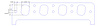 FOG-8256-2 Intake Gaskets, Pro Stock/Modular CFE, For 5.3 in. B.C., Thickness: .120 in., Port: 1.63 in. x 2.67 in., Paper - image 1