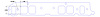 FOG-8280-3 Intake Gasket, Chevy BB "Peanut", Rectangle, Thickness: .050 in., Port: 1.80 in. x 2.02 in., Steelcore Laminate - image 1