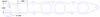 FOG-8286 Intake Gaskets, Pontiac/Race 1001 455 Ram Air V Intake Adapter, Port: 1.90 in. x 1.92 in., Thickness: .060 in., Paper - image 1