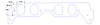 FOG-8287-2 Intake Gaskets, Chevy/Brodix Big Block 15-Deg, Port: 1.38 in. x 2.22 in., Thickness: .120 in., Paper w/Silicone - image 1