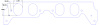 FOG-8287 Intake Gaskets, Chevy/Brodix Big Block 15-Deg, Port: 1.38 in. x 2.22 in., Thickness: .060 in., Paper w/Silicone - image 1