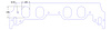 FOG-8288-3 Intake Gaskets, Chevy/Brodix BB 12-Deg, Oval Port: 1.84 in. x 2.55 in., Thickness: .050 in., Steelcore Laminate - image 1