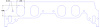 FOG-8288 Intake Gasket, Chevy/Brodix BB 12-Deg (Raised Oval), Port: 1.84 in. x 2.55 in., Thickness: .060 in., Paper w/Silicone - image 1