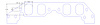 FOG-8292-3 Intake Gaskets Chevy/Brodix BB PB1200 12-Deg Big Duke, Port: 2.00 in. x 2.77 in., Thickness: .050 in. - image 1